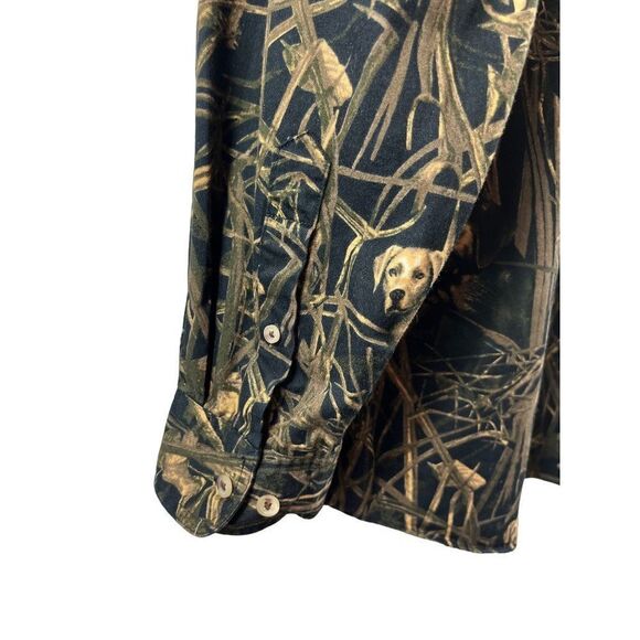Rugged Earth Outfitters Hunting Dogs Camo Button Down Collared Shirt Large - Picture 5 of 10